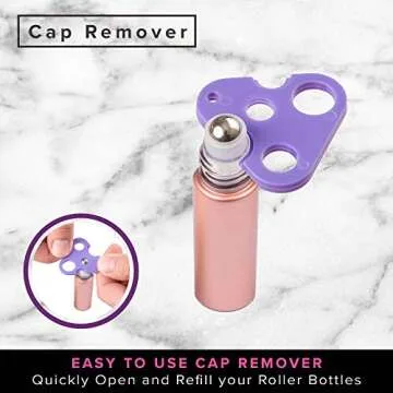 Rose Gold Essential Oil Roller Bottles Set for Aromatherapy