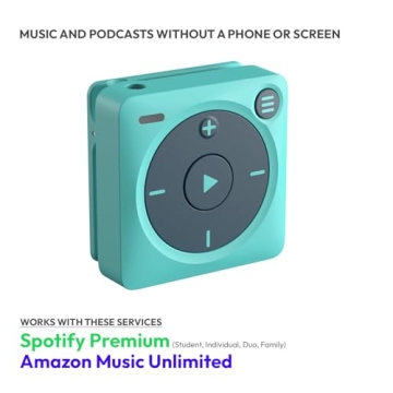 Mighty 3 Spotify & Amazon Music Player (2026 Edition) – Portable, Screen-Free, Works Offline – C...