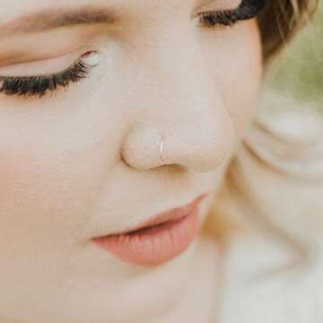 Exquisite 22g 6mm-7mm 14k Gold Filled Adjustable Hoop Nose Ring