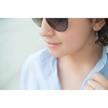 Adjustable 14k Gold Filled Hoop Nose Ring - 22g