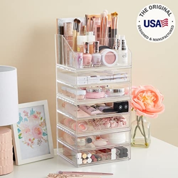 STORi Chloe Stackable Makeup Organizer Bundle made in USA