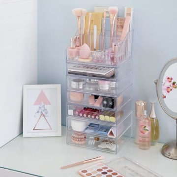 STORi Chloe Stackable Makeup Organizer Bundle made in USA