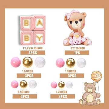 Charming Bear Cake Toppers - Mini Decorations for Baby Showers & Birthdays