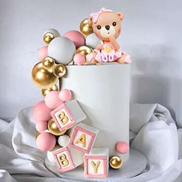 Charming Bear Cake Toppers for Birthdays & Baby Showers