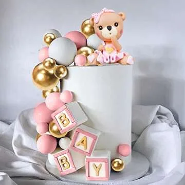 Charming Bear Cake Toppers for Birthdays & Baby Showers