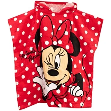 Disney Girls Hooded Poncho Towel for Bath Swim