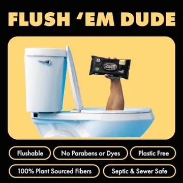 DUDE Wipes - Flushable Wipes - 6 Pack, 288 Wipes - Shea BUTTer Smooth Extra-Large Adult Wet Wipes - Vitamin-E & Aloe - Septic and Sewer Safe
