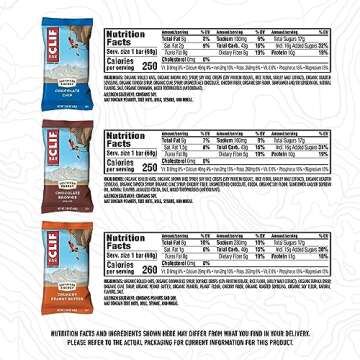 CLIF BAR - Variety Pack - 6 Flavors - Made with Organic Oats - Energy Bars - Non-GMO - Plant Based Protein Bars (16 Pack)