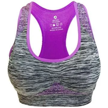 Women's High Impact Pocket Sports Bra Set for Yoga