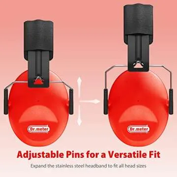 Dr.meter Ear Muffs for Noise Reduction: SNR27.4 Noise Cancelling Headphones for Kids with Adjustable...