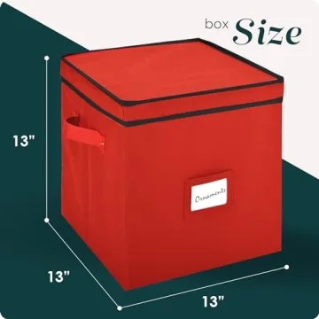 Stylish Christmas Ornament Storage Box Holds 64 Ornaments