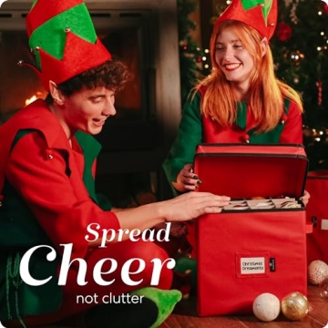 Stylish Christmas Ornament Storage Box Holds 64 Ornaments