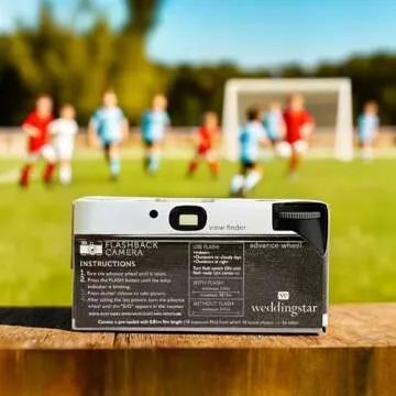 Weddingstar Disposable Camera with Flash - Single Use 35mm Film Camera for Wedding or Party Favors - Vintage (10 Pack)