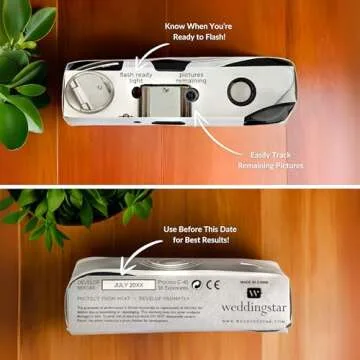 Weddingstar Disposable Camera with Flash - Single Use 35mm Film Camera for Wedding or Party Favors - Vintage (10 Pack)