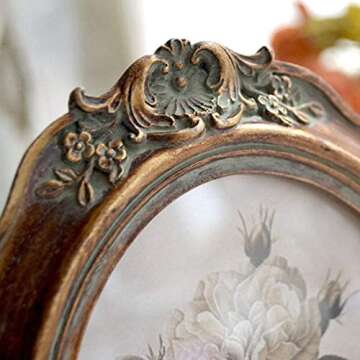 CISOO Antique Bronze Oval Picture Frame 5x7 Inch