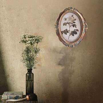 CISOO Antique Bronze Oval Picture Frame 5x7 Inch