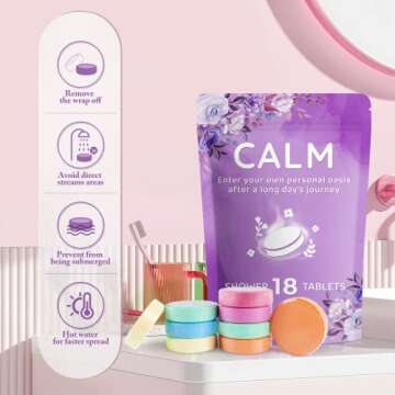 DeckTheHalls 18 Pack Shower Steamers - Valentine's Day Presents - Shower Bombs with Lavender Mint Rose Coco Sea Grapefruit Natural Fragrance, Self Care & Relaxation Presents for Women and Men