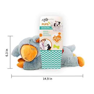 ALL FOR PAWS Dog Toys with Heartbeat Puppy Sleep Aid Plush Toy, Puppy Stuffed Animal Warm Comfort Toys for Dogs