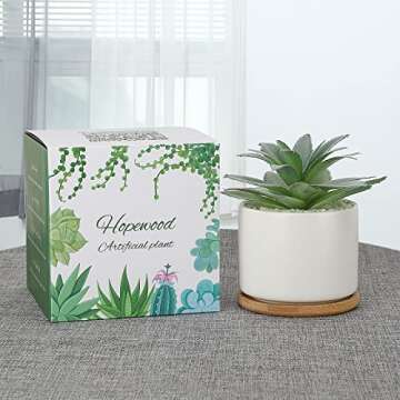 Hopewood Faux Succulent Plants for Home Decor