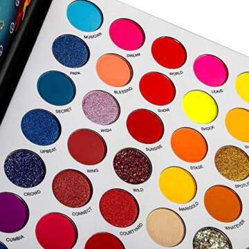 DE'LANCI Colorful 54-Color Eyeshadow Palette for All
