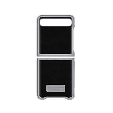 Samsung Galaxy Z Flip Genuine Leather Cover - Light Gray