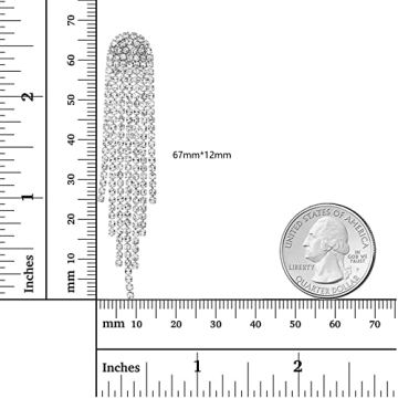 Elegant Rhinestone Dangle Earrings for Women Lightweight