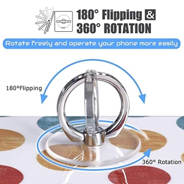 Phone Ring Holder Grip - Clear 360° Rotation