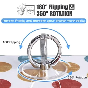 Phone Ring Holder Grip - Clear 360° Rotation