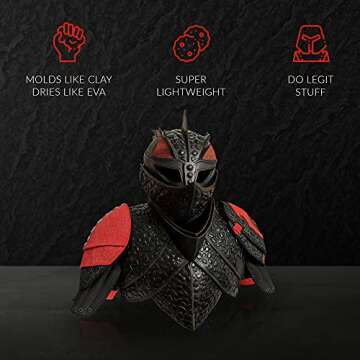 Cosplay Apprentice - Foam-mo, Foam Clay Cosplay, Lightweight Sculpting Foam, Air Dry Clay for Cosplay and Costumes, 300g