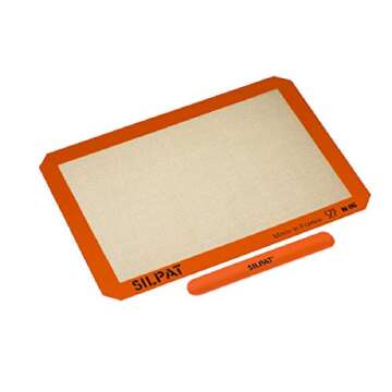 Silpat The Original Silicone Baking Mat with Storage Band, Half Sheet Size, 11-5/8" x 16-1/2" (AE420295-40)