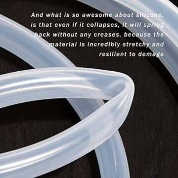 Quickun High Temp Food Grade Silicone Tubing for Home Brewing