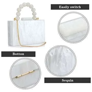 Acrylic Purses for Women Elegant Evening Bags