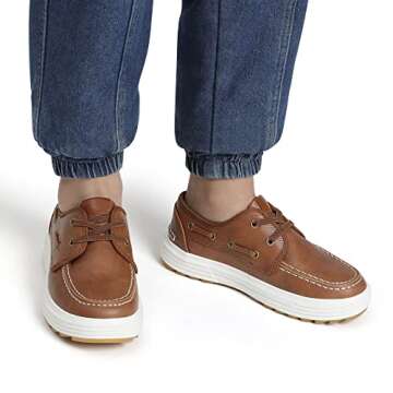 Bruno Marc Boy's Boat Shoes Slip on Loafers Casual School Shoes