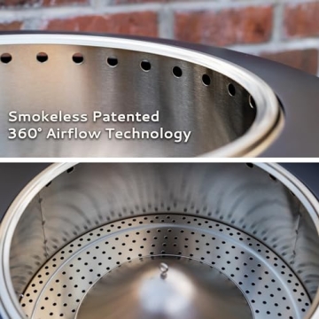 TIKI Smokeless 25" Patio Fire Pit for Outdoor Comfort