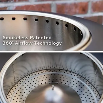 TIKI Smokeless 25" Patio Fire Pit for Outdoor Comfort