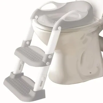 Jool Baby Potty Training Seat with 2 Step Ladder - Soft Cushioned Seat & Splash Guard, Adjustable He...