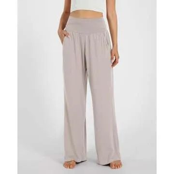 ODODOS Women's Wide Leg Palazzo Lounge Pants with Pockets - Lightweight & Comfy!
