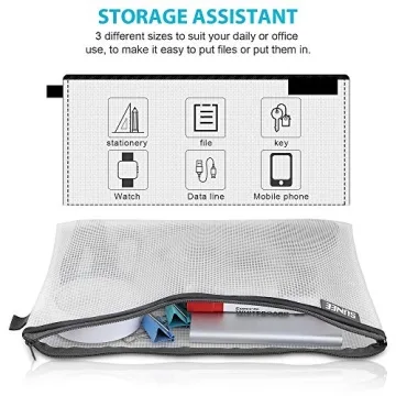SUNEE Odor-Free Mesh Zipper Pouch for Ultimate Organization