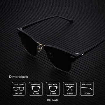 KALIYADI Unisex Polarized Retro Classic Trendy Stylish Sunglasses for Men Women Driving Sun glasses UV Blocking