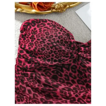 SHENHE Leopard Print Mesh Tube Top - Stylish & Comfortable