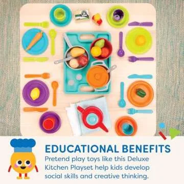 Battat 71Pc Deluxe Kitchen Set - Pretend Play Accessories
