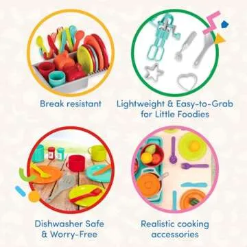 Battat 71Pc Deluxe Kitchen Set - Pretend Play Accessories
