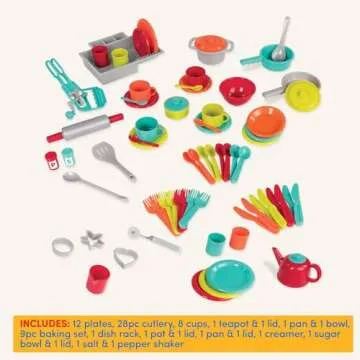Battat 71Pc Deluxe Kitchen Set - Pretend Play Accessories