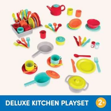 Battat 71Pc Deluxe Kitchen Set - Pretend Play Accessories