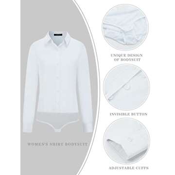 Tapata Women's Stylish Office Bodysuit - Elegant Blouse Top