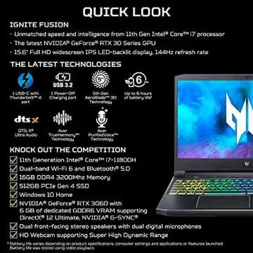 Acer Predator Helios 300 Gaming Laptop - Power & Performance