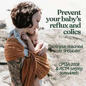 Nalakai Luxury Ring Sling Baby Carrier, Soft Linen Blend Baby Sling, Baby Wrap, Wear Your Little One Close to Your Heart, Comfort, Style
