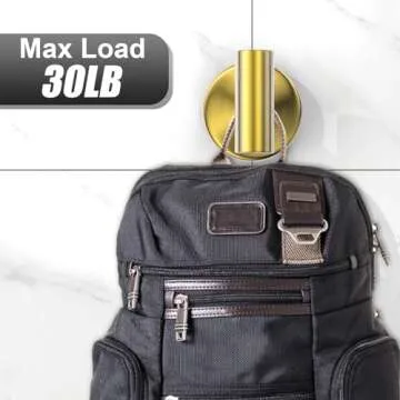 stusgo Gold Towel Hooks Bathroom Coat Hook Robe Hooks for Wall, Stainless Steel Heavy Duty Door Hanger Wall Hooks Matte Gold Bathroom Hooks for Towels, 4 Pack