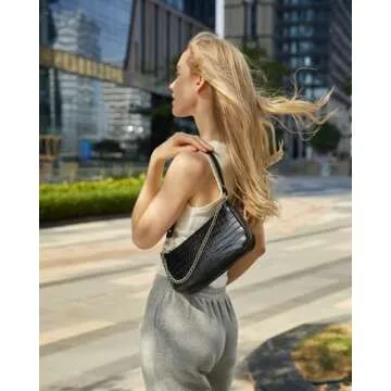 Chic Loiral Retro Shoulder Bag for Women, Black Tote