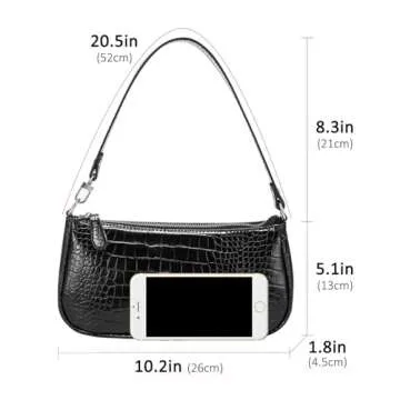 Chic Loiral Retro Shoulder Bag for Women, Black Tote